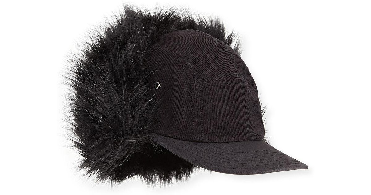 fur baseball cap