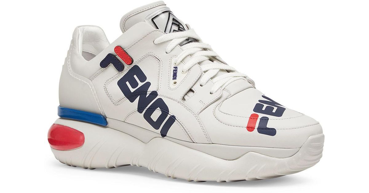 fendi mens white sneakers