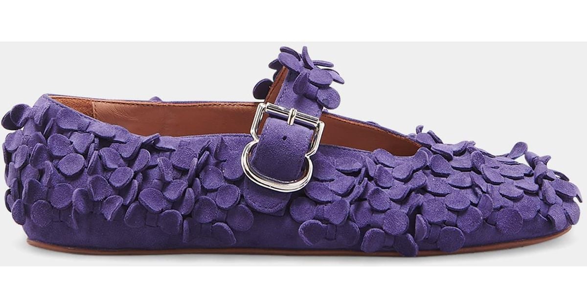 Alaïa Confetti Mary Jane Ballerina Flats in Purple | Lyst