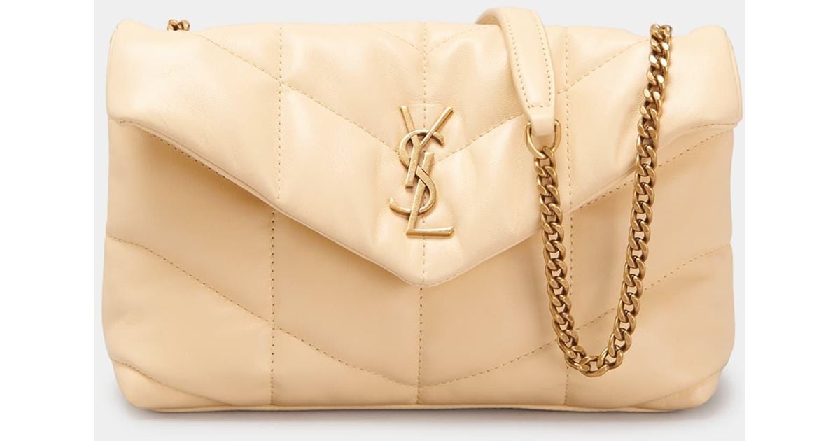 Saint Laurent Loulou Toy Ysl Puffer Quilted Lambskin Crossbody Bag in