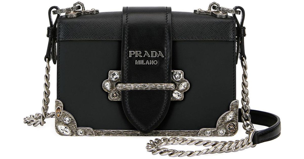 prada embroidered cahier bag