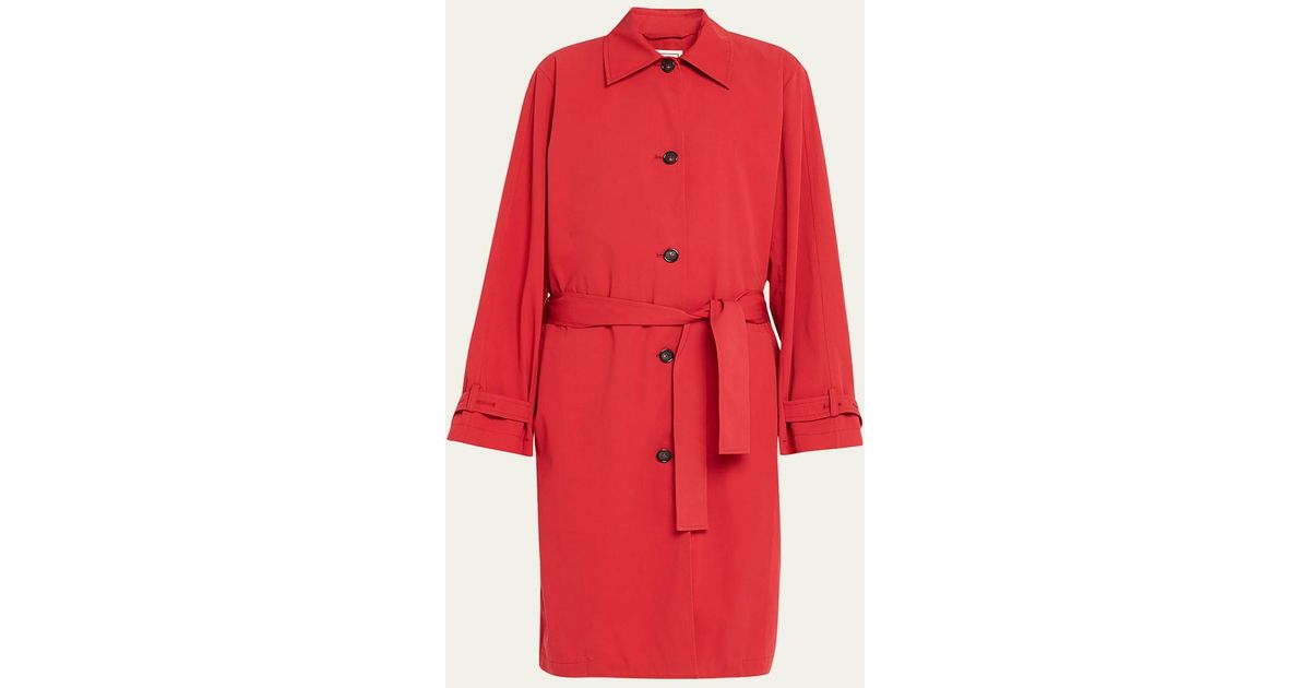 TOTEME Light Spring Trench Coat in Red | Lyst
