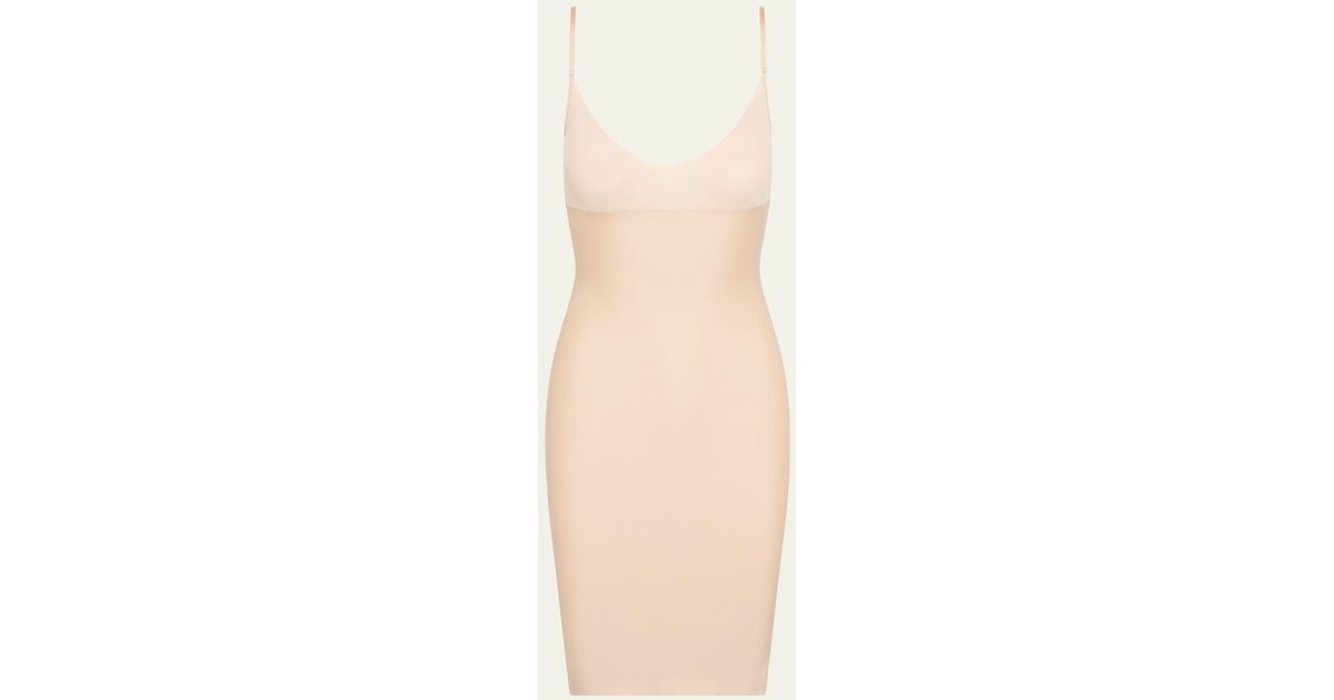 White Control Slips Commando Two-Faced Tech Control Full Slip in White | Lyst