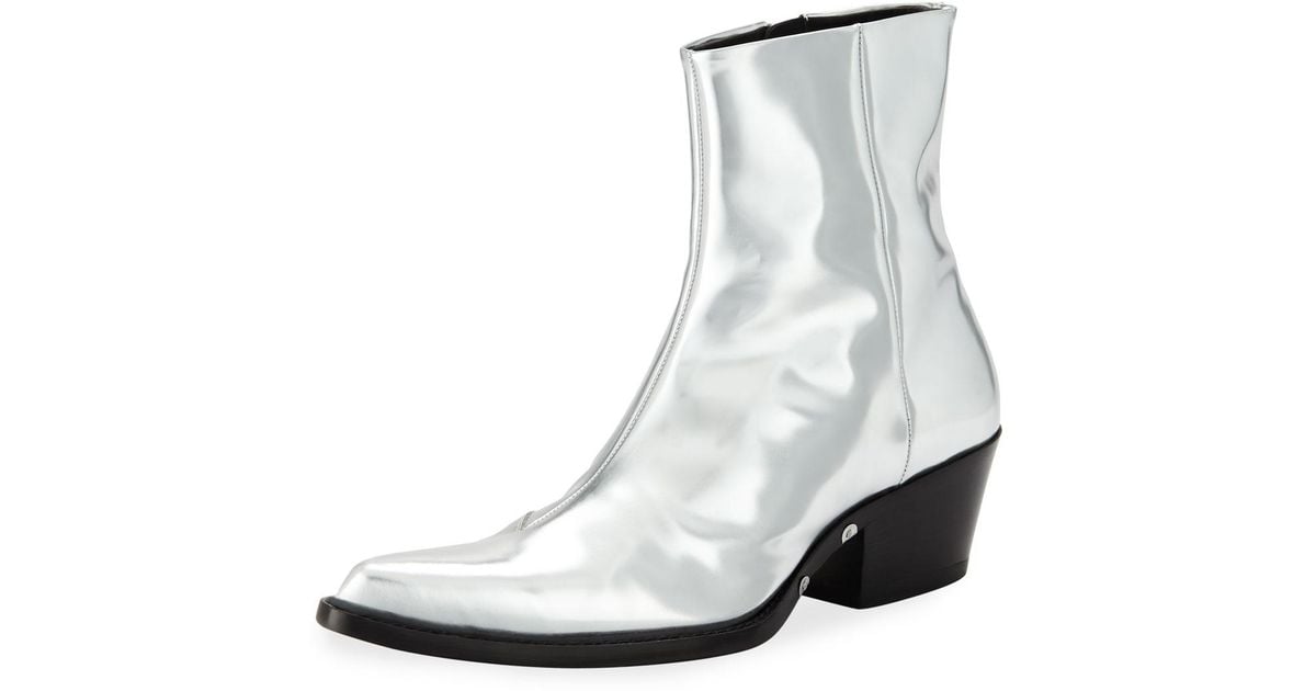 calvin klein men's boots leather