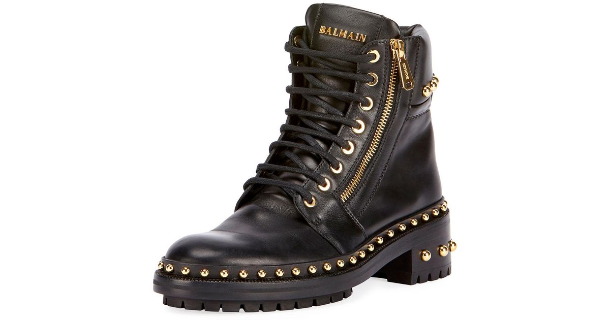 balmain studded boots
