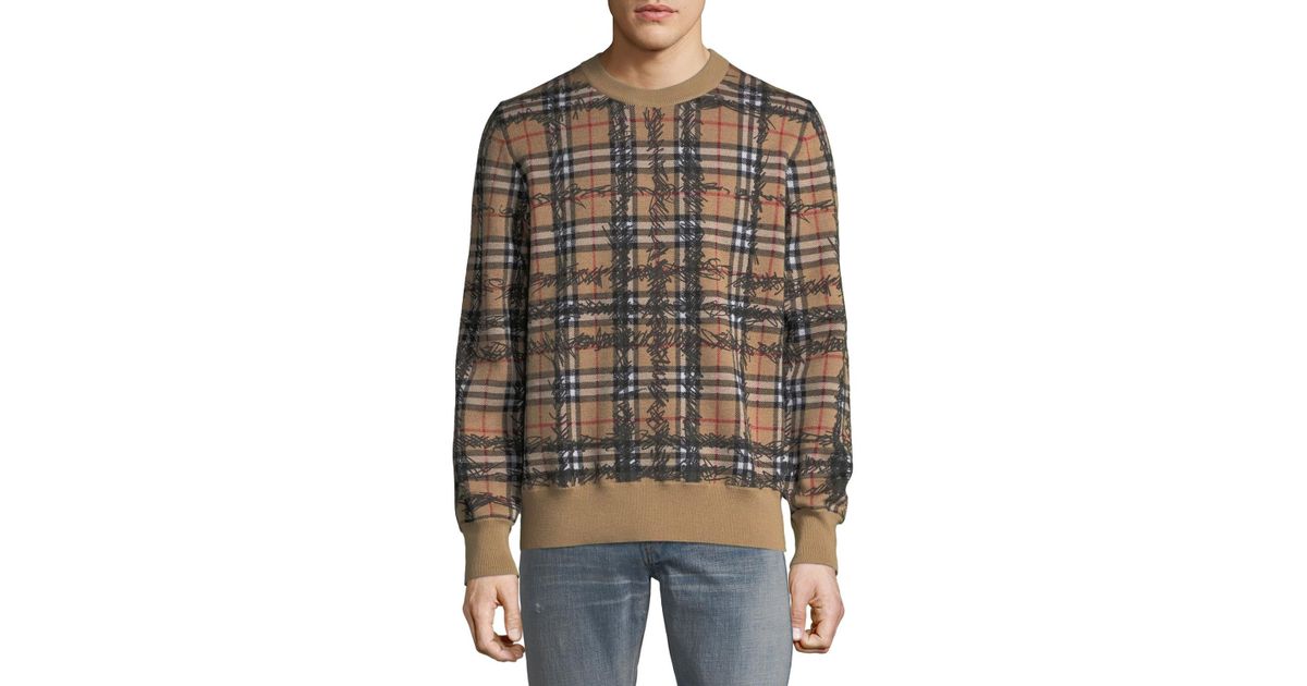 burberry check sweatshirt