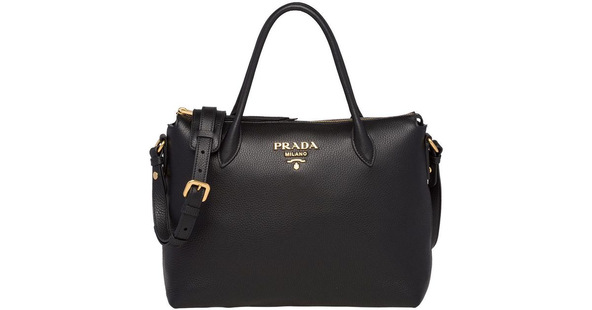prada daino leather tote