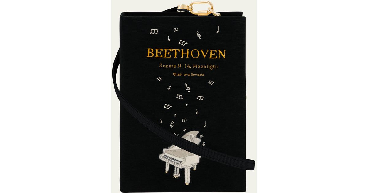 Olympia Le-Tan Beethoven Book Clutch Bag in Black | Lyst