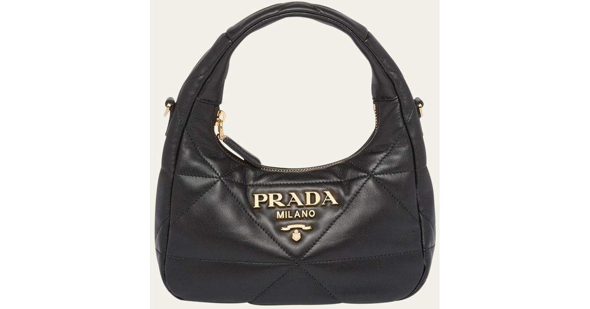 Prada Spectrum Mini Trianglequilted Shoulder Bag in Black Lyst