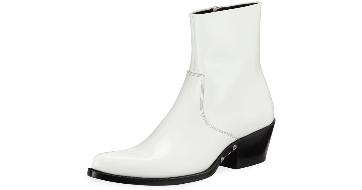 calvin klein boots white