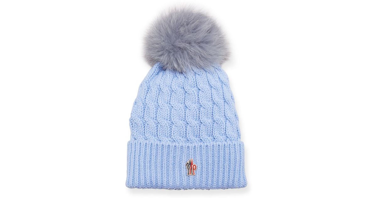 moncler blue hat