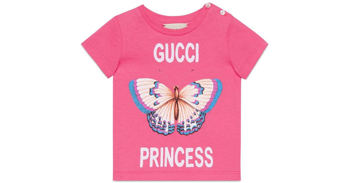 Gucci Cotton Princess Butterfly T-shirt 