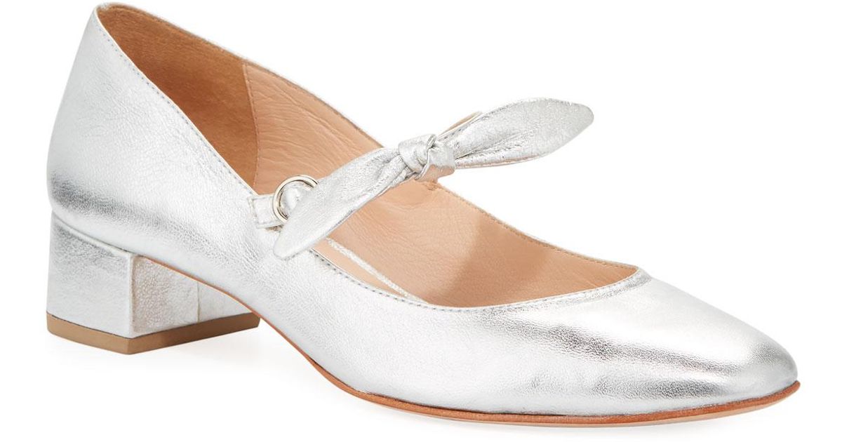 metallic mary jane heels