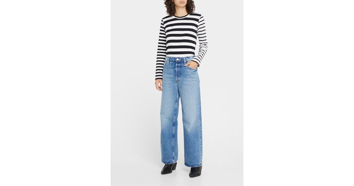 Mother The High Waisted Spinner Skimp Jeans in Blue | Lyst