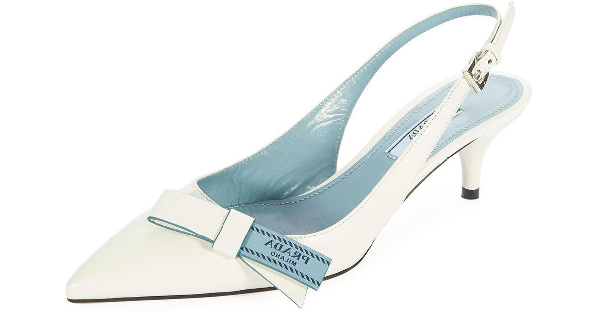 prada bow slingback pump