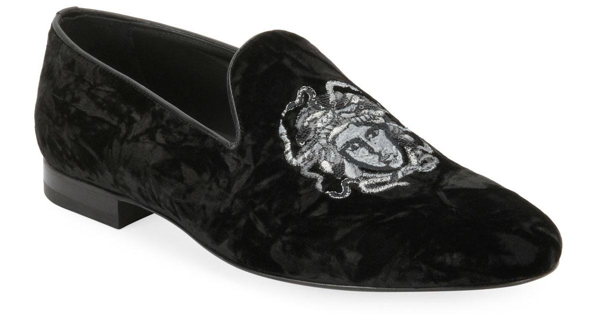 versace velvet shoes