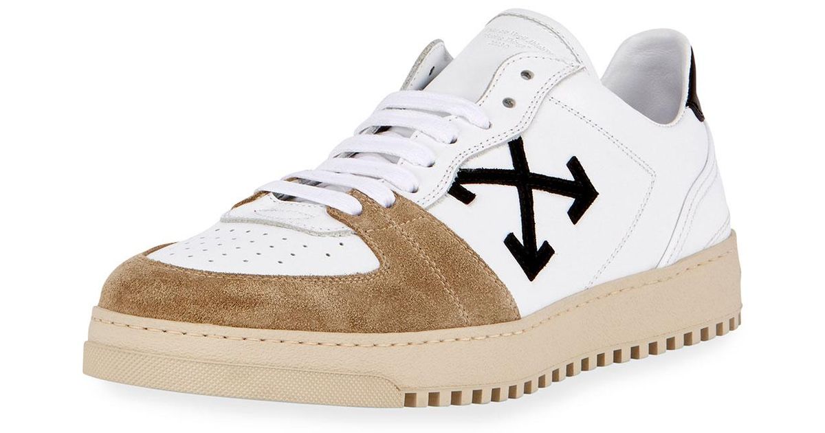 Off-white c/o virgil abloh 70s Leather & Suede Low-top Sneaker in White ...