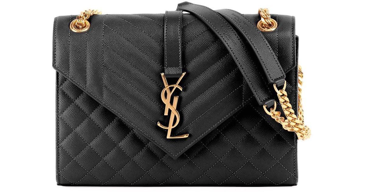 v flap monogram ysl medium envelope chain shoulder bag
