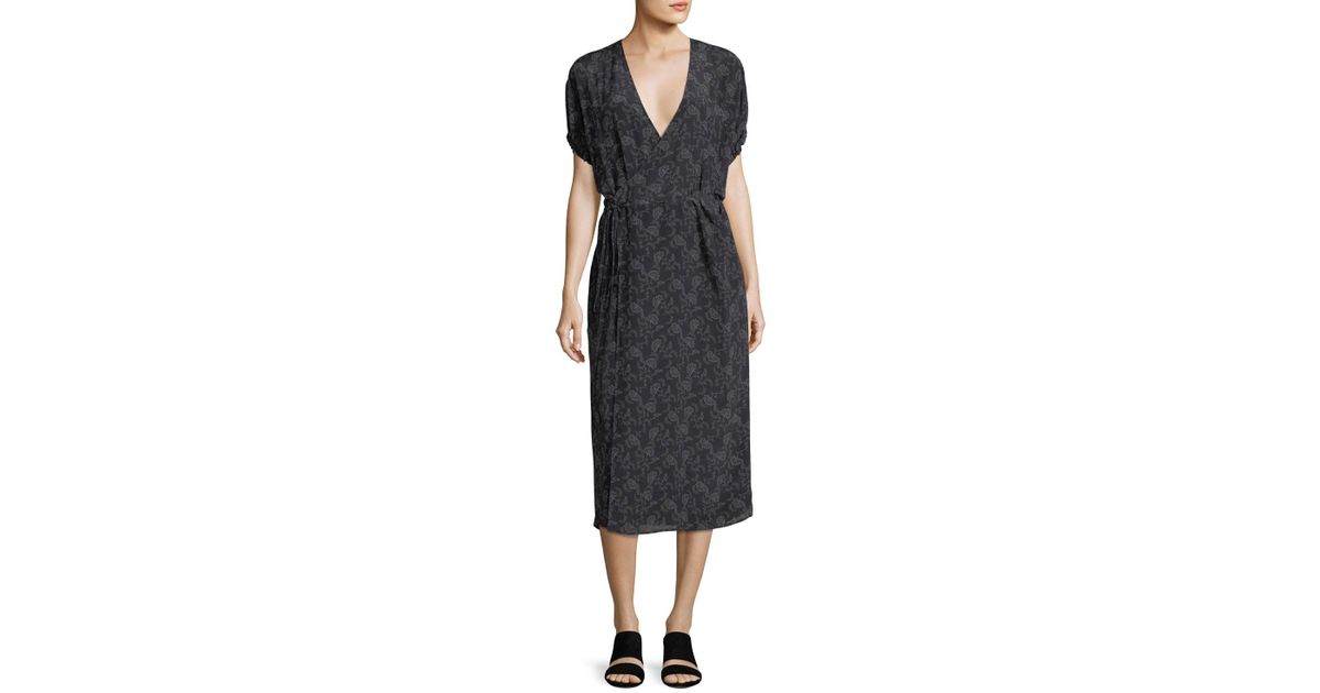vince kimono wrap dress