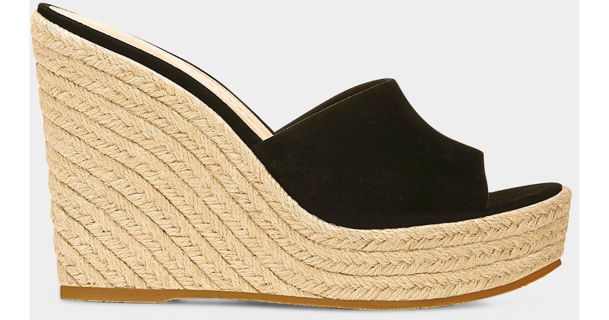 Veronica Beard Dali Metallic Leather Wedge Espadrilles in Natural | Lyst
