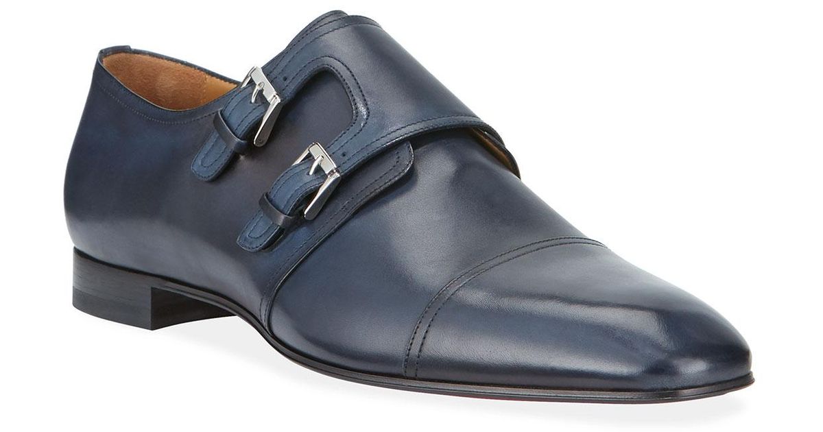 louboutin double monk strap