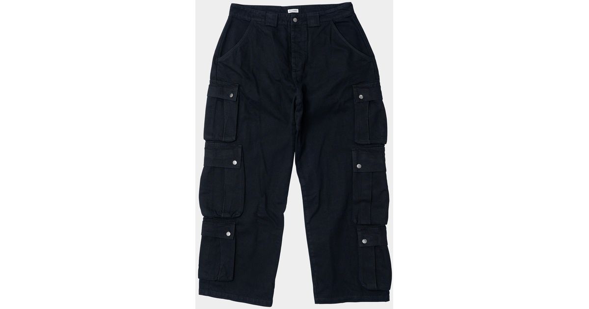 Willy Chavarria Multi-pocket Denim Cargo Pants in Blue for Men | Lyst