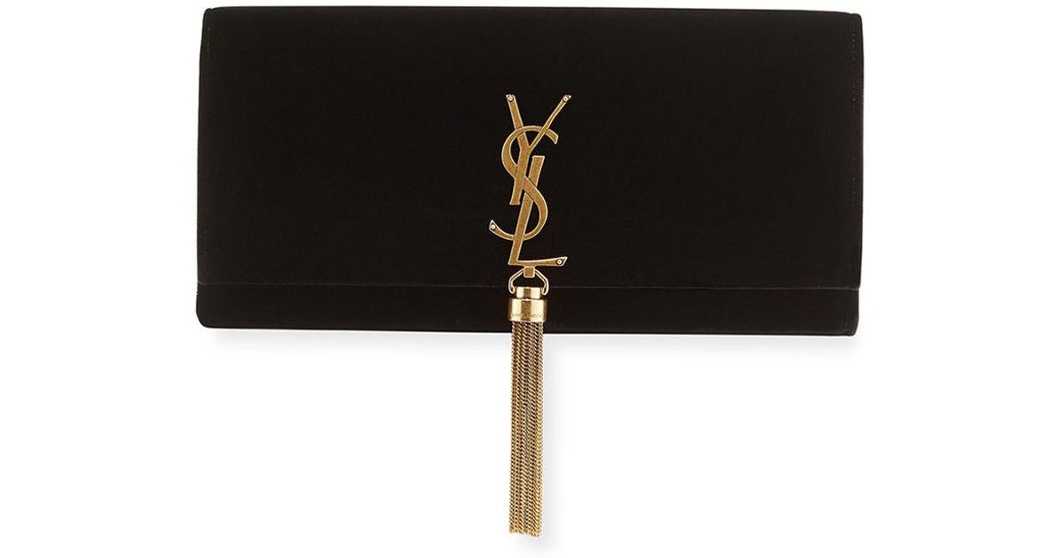 ysl velvet clutch bag