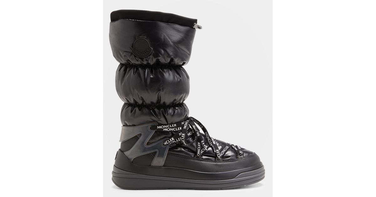 Moncler Insolux Nylon High Snow Boots in Black | Lyst