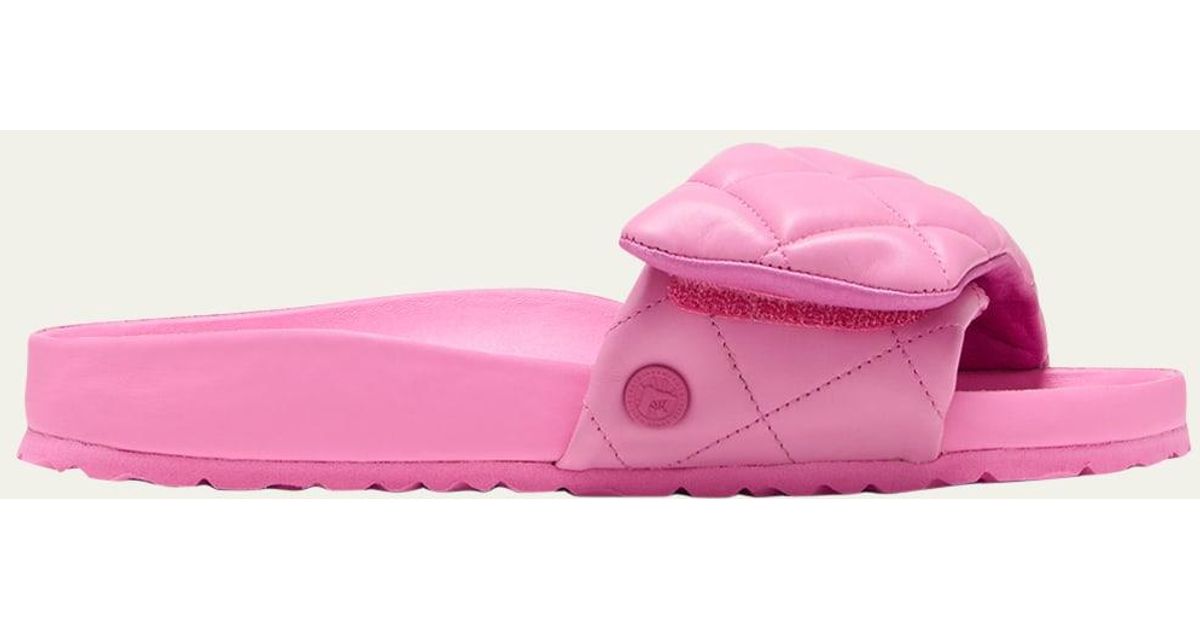 Birkenstock Sylt Quilted Slide Pool Sandals in Pink Lyst