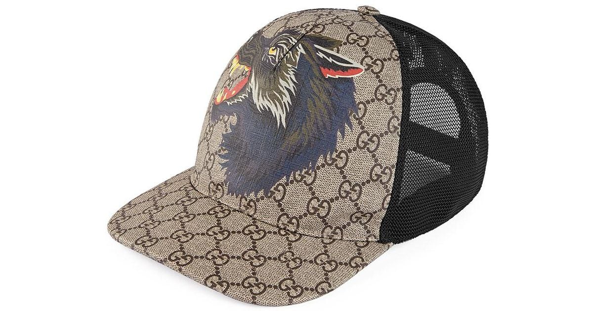 gucci wolf beanie