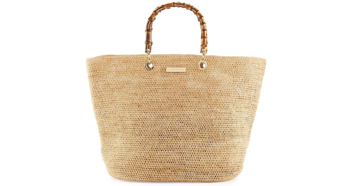 raffia beach tote