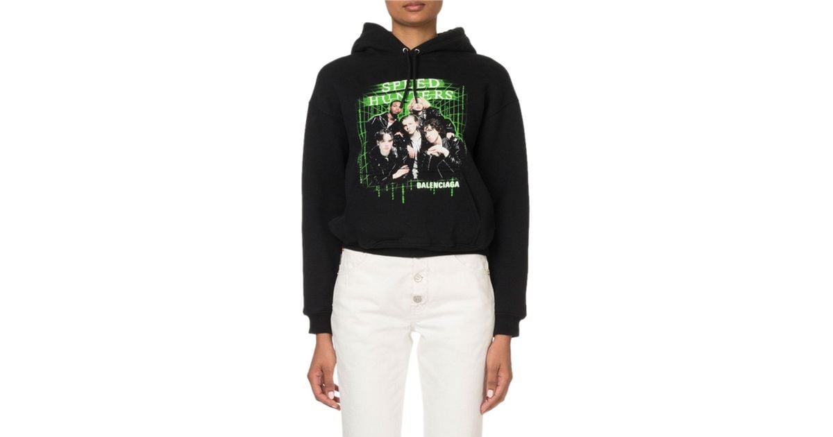 Balenciaga Cotton Speed Hunter Hoodie in Black for Men - Save 75% - Lyst