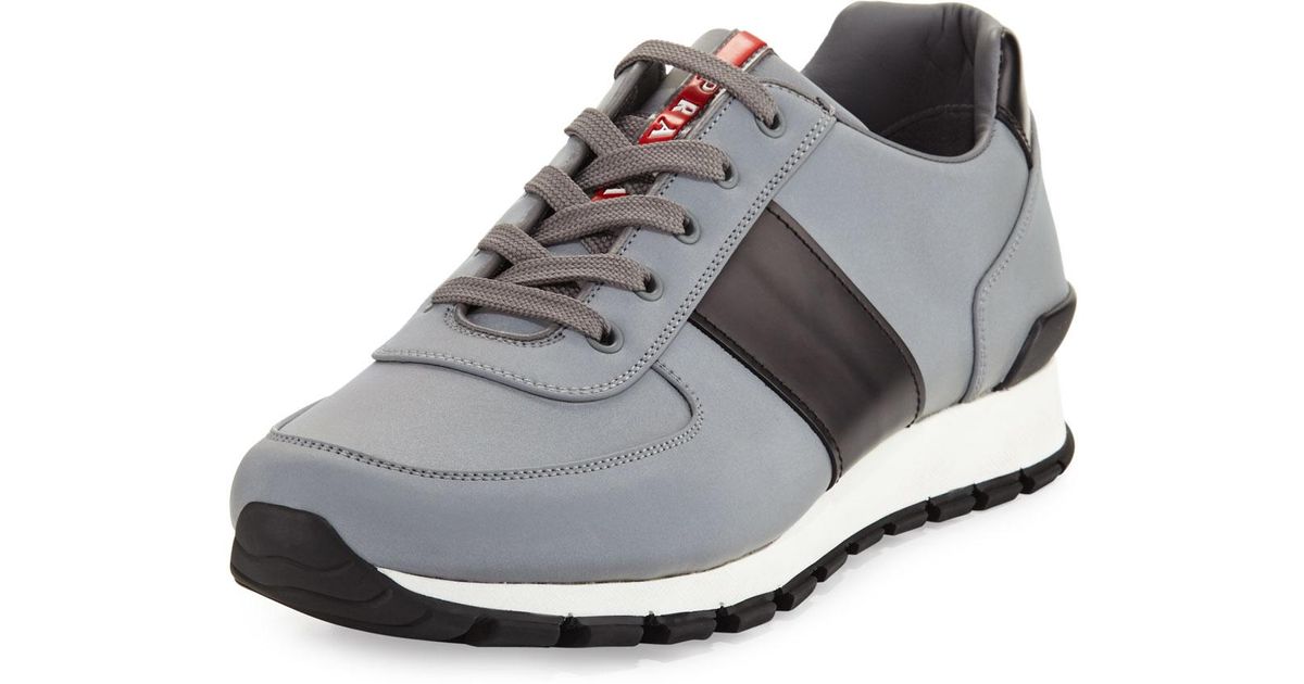 prada silver trainers