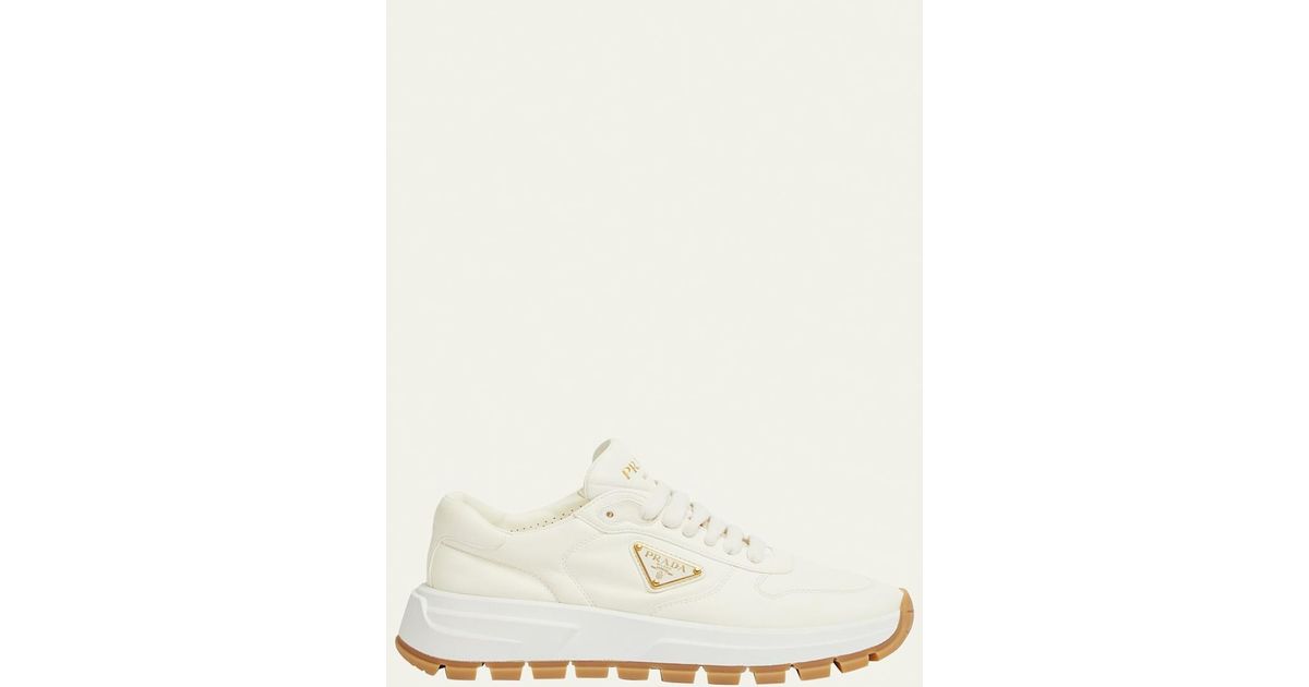PRADA leather Logo low cut bicolor sneakers shoes 1E223M White pink 38