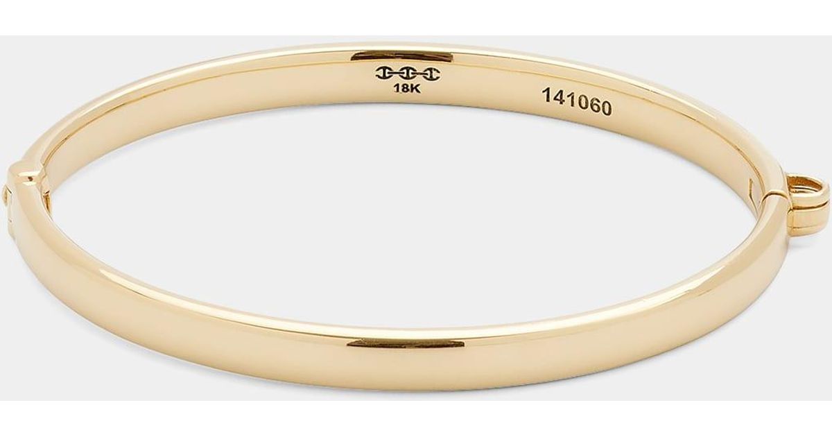 Hoorsenbuhs 18k Yellow Gold Tri-link Bangle Bracelet in White | Lyst