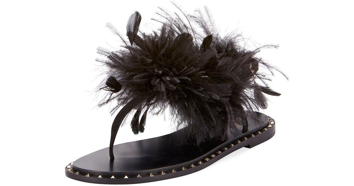 valentino feather shoes