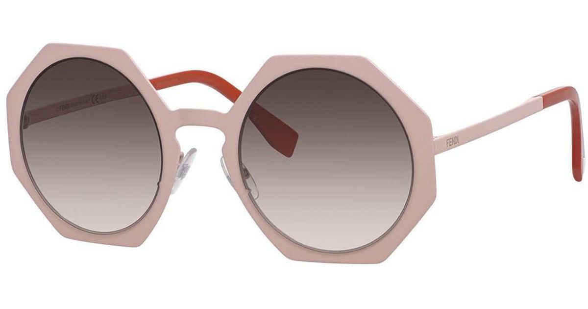 Fendi Metal-rimmed Octagon Sunglasses 