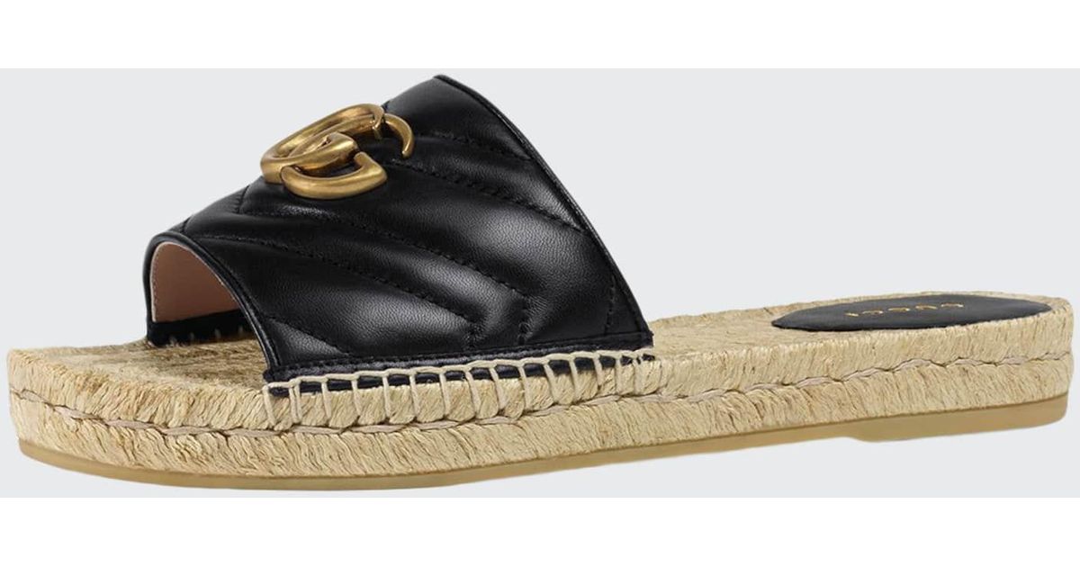 Gucci Pilar Flatform Leather Sandals in White - Save 32% - Lyst