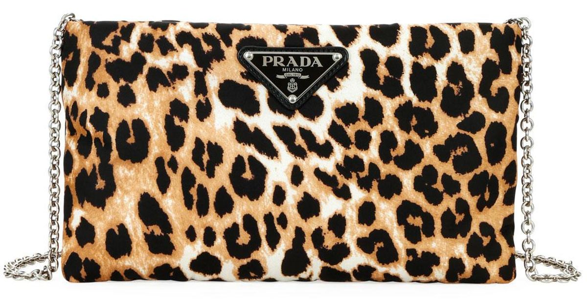 prada leopard clutch