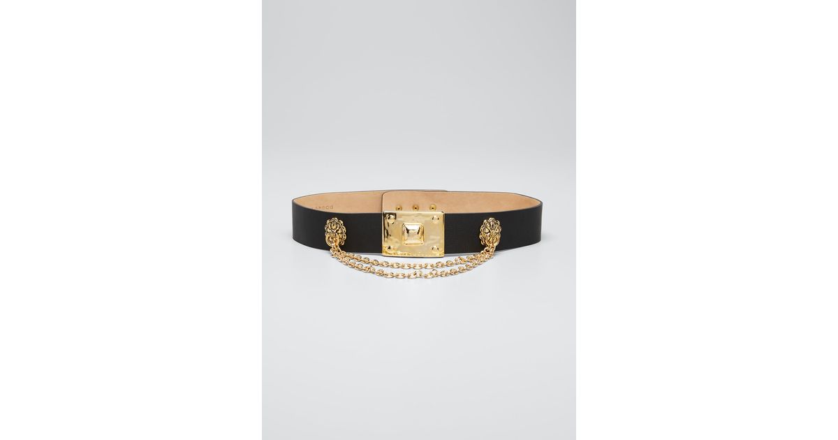Streets Ahead Chain Leather Snap Belt Lyst