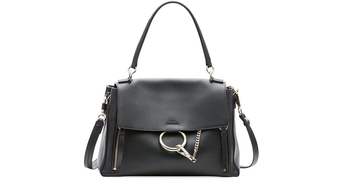 chloe faye day small pebbled ring shoulder bag
