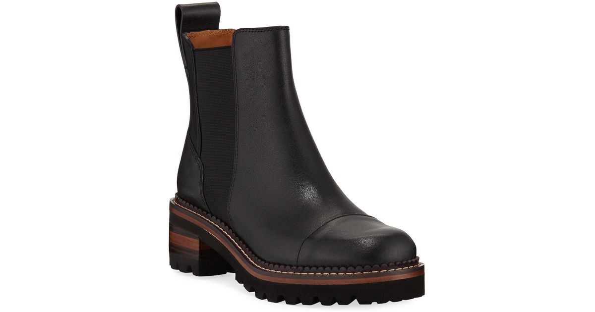 see by chloe lug sole boots