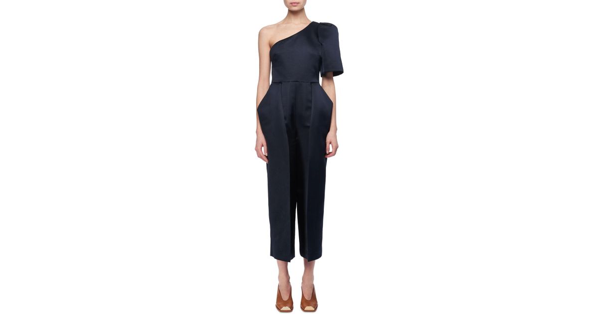 stella mccartney one shoulder jumpsuit