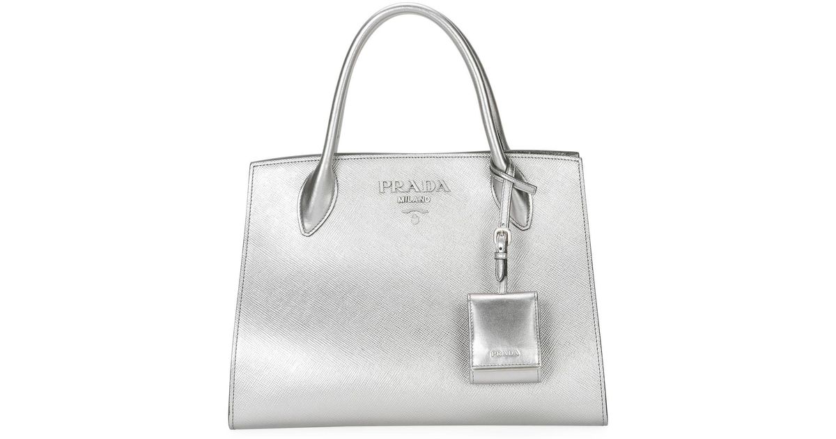 prada large monochrome tote