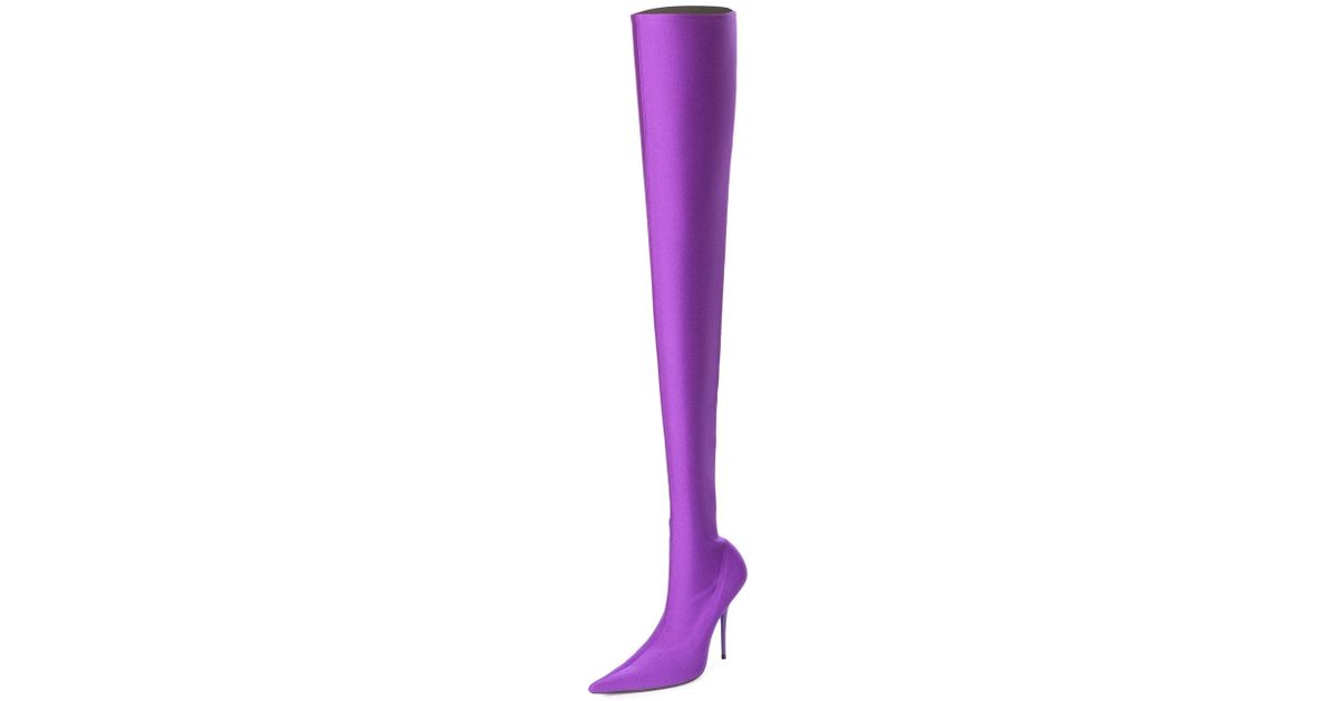 balenciaga boots purple