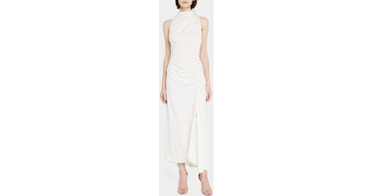 A.L.C. Inez Shirred Dress in White | Lyst