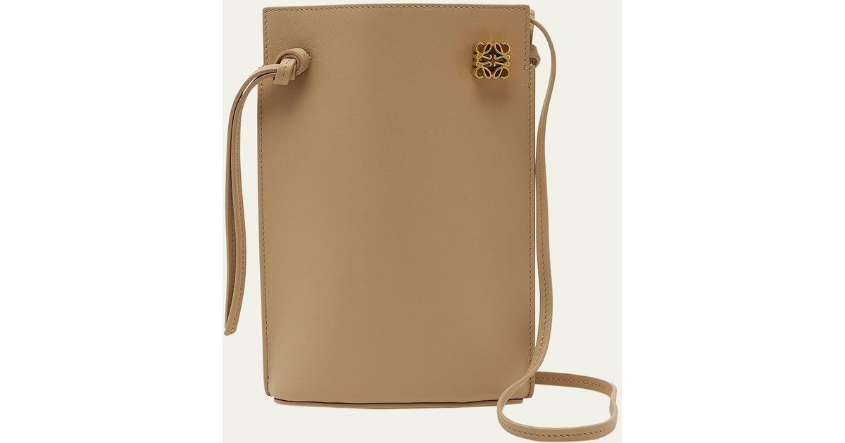 Loewe Dice Pocket Leather Shoulder Bag in Natural Lyst