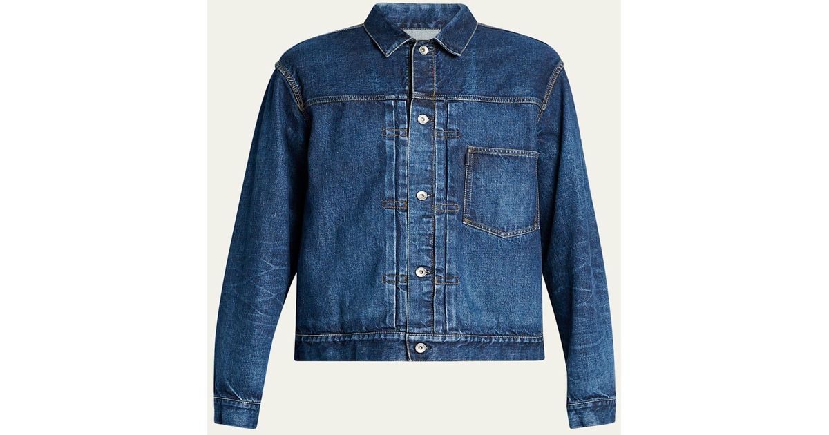 Sacai Beyondexx Denim Hybrid Chore Jacket in Blue for Men | Lyst