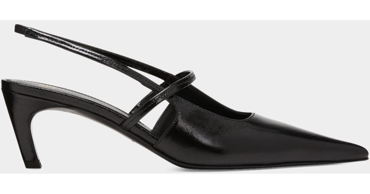 TotÃªme Sharp Leather Slingback Pumps in Black | Lyst
