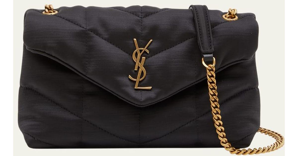 Saint Laurent Loulou Toy Puffer Quilted Shoulder Bag in Black Lyst